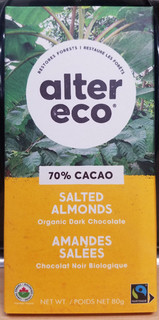 Alter Eco Bar - Salted Almonds 70%